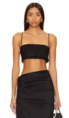 Lovers & Friends Ricky Cropped Top In Black