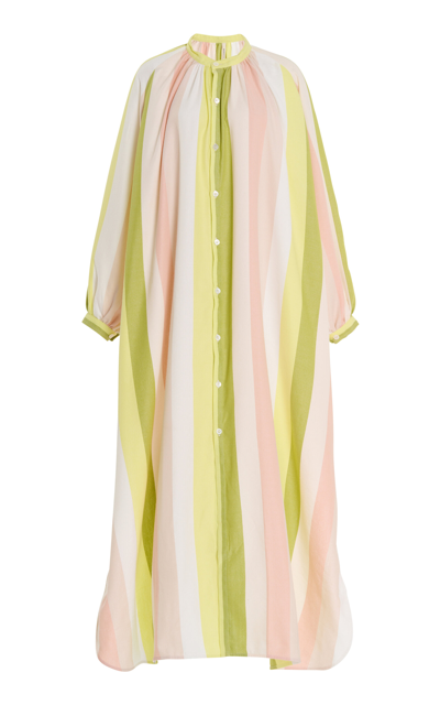 Marrakshi Life Exclusive Oversized Cotton Maxi Dress In Stripe