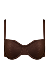 Onia Marilyn Gathered Balconette Bikini Top In Brown