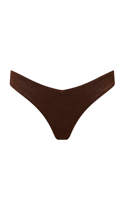 Onia Chiara Low-rise Bikini Bottom In Brown