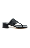 Andrea Gomez Brenda Woven Leather Sandals In Black