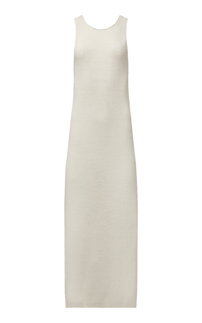 Onia Knit Linen Cover-up Maxi Dress In White