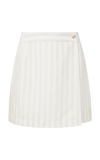 ONIA WRAPPED LINEN-BLEND MINI SKIRT