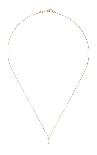 White/space 14k Yellow Gold Diamond Necklace