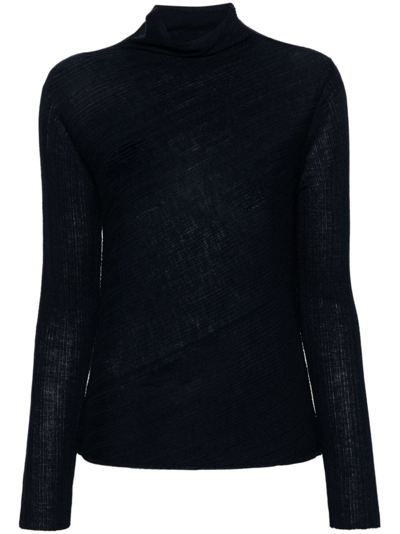 Theory Haigh Neck Sweater In Azul