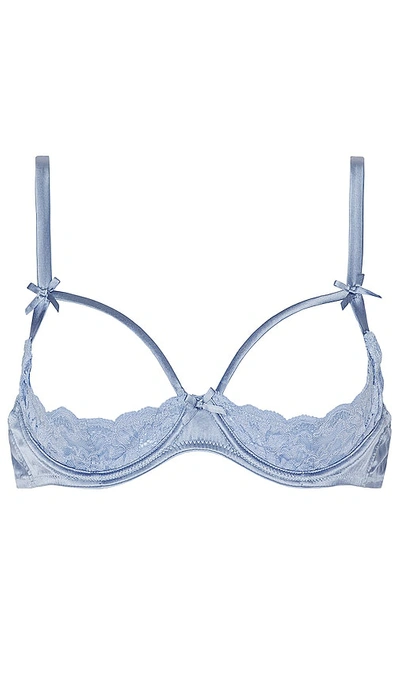 Fleur Du Mal Charlotte Peekaboo Bra In Ciel