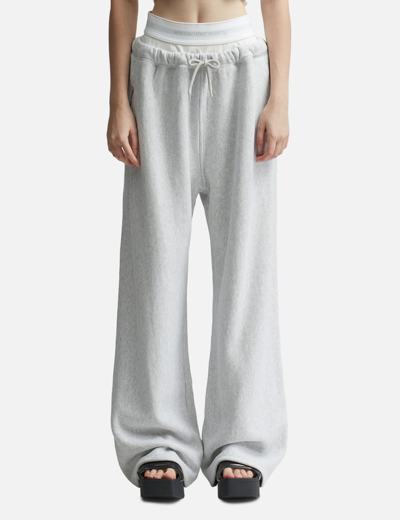 Alexander Wang T Wide Leg Sweatpants In Grey