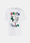 UNDERCOVER UNDERCOVER WHITE ROSE-PRINT T-SHIRT