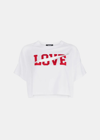 UNDERCOVER UNDERCOVER WHITE SLOGAN-PRINT CUT-OUT T-SHIRTS