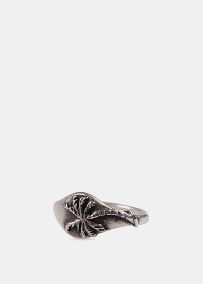 Werkstatt:münchen Palm Polished-finish Ring In Silver