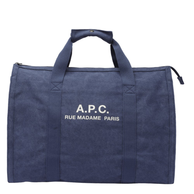 Apc A.p.c. Logo Printed Tote Bag In Blue