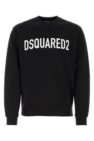 Dsquared2 Logo Printed Crewneck Sweatshirt In Black