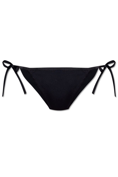 Dsquared2 Logo Printed Bikini Bottoms In Black