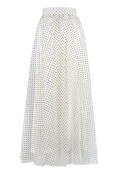 Zimmermann Polka-dot Tulle Skirt In White