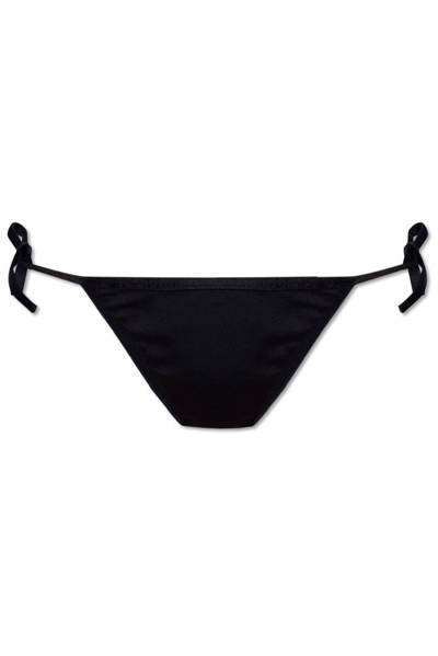 Dsquared2 Icon Logo Printed Bikini Bottoms In Black