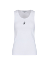 JW ANDERSON JW ANDERSON LOGO EMBROIDERED RIBBED TANK TOP