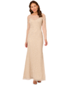 ADRIANNA PAPELL WOMEN'S BEADED LONG-SLEEVE GOWN