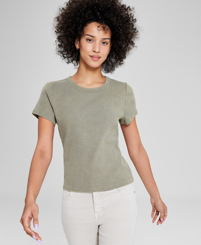 And Now This Women's Crewneck T-shirt, Created For Macy's In Crushed Oregano