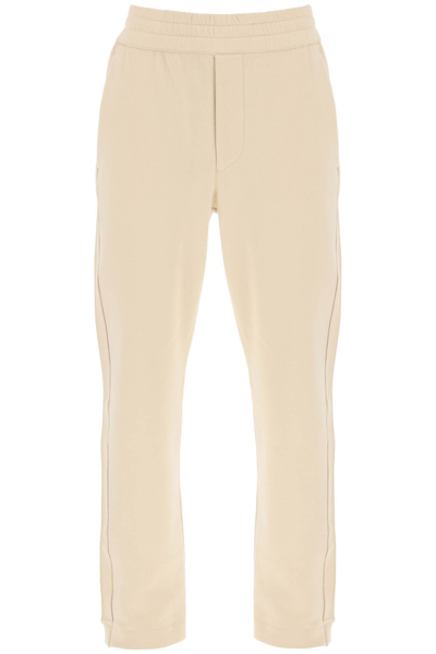 Zegna Cotton And Cashmere Sweatpants In Beige