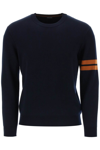 Zegna High Performance Crewneck Sweater In Navy