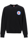 Kenzo Logo Cotton Oversized Sweatshirt In Black