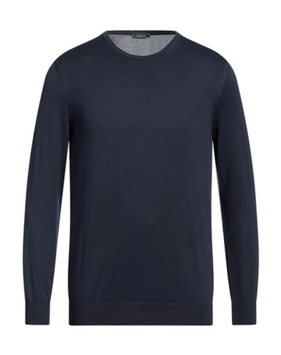 Rossopuro Man Sweater Midnight Blue Size 4 Cotton