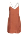Maliparmi Malìparmi Woman Mini Dress Brown Size 10 Viscose, Acetate