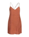 Maliparmi Malìparmi Woman Mini Dress Brown Size 10 Viscose, Acetate In Brown