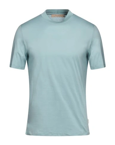 Yes London Man T-shirt Sky Blue Size S Cotton