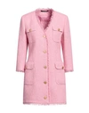 Tagliatore 02-05 Woman Coat Pastel Pink Size 8 Polyester, Linen
