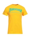 Thrasher Man T-shirt Yellow Size S Cotton