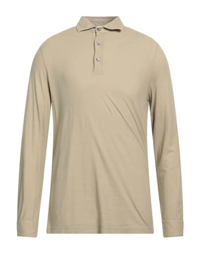 Filippo De Laurentiis Man Polo Shirt Khaki Size 44 Cotton In Beige