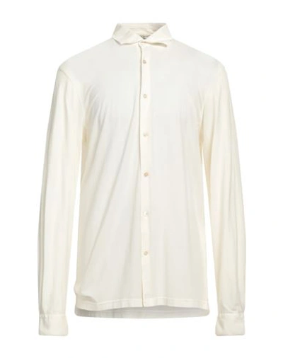 Filippo De Laurentiis Man Shirt Ivory Size 46 Cotton In White