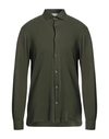 Filippo De Laurentiis Man Shirt Military Green Size 46 Cotton