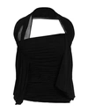 Rick Owens Woman Top Black Size 8 Cupro, Elastane