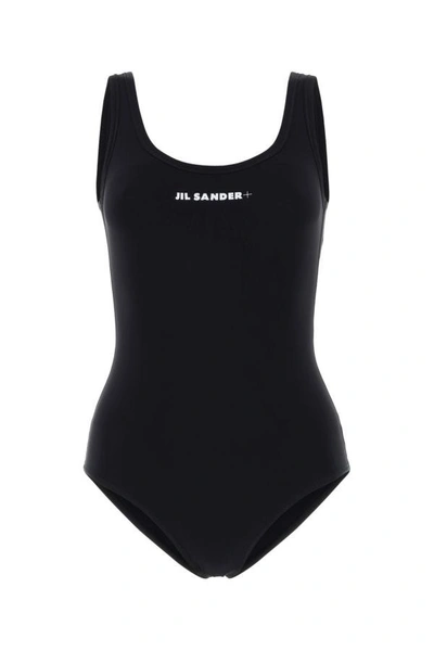 JIL SANDER JIL SANDER WOMAN BLACK STRETCH NYLON SWIMSUIT