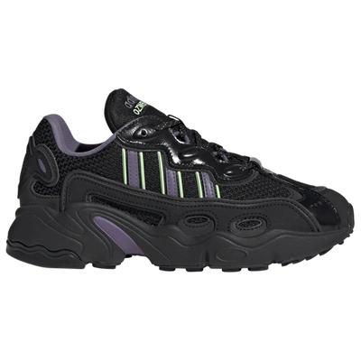 Adidas Originals Womens  Ozweego In Black/shadow Violet/green Spark