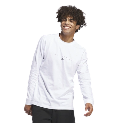 Adidas Originals Mens Adidas La Graphic Longsleeve In White