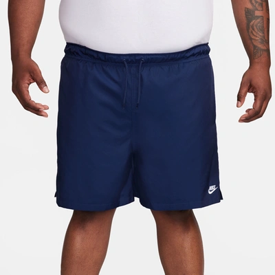 Nike Mens  Club Flow Shorts In Midnight Navy/white