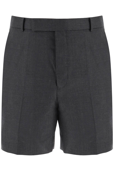 Thom Browne Light Wool Tailoring Shorts In Grey