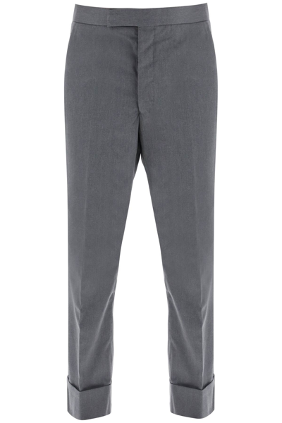 Thom Browne Cropped Tailored Trousers In Grey