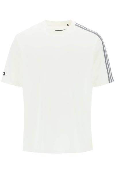 Y-3 Logo Cotton Blend T-shirt In White