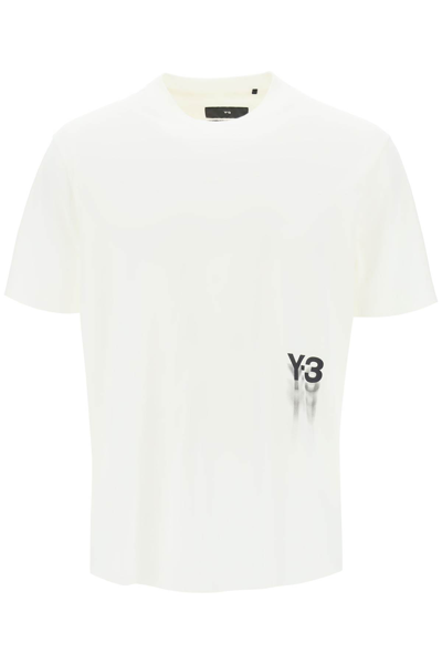 Y-3 Blur Logo T-shirt In White