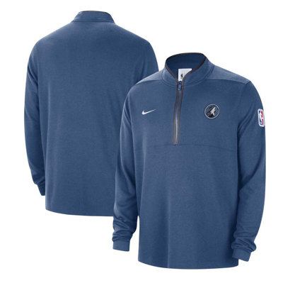 Nike Men's  Blue Minnesota Timberwolves 2023/24 Authentic Performance Half-zip Jacket