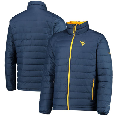 Columbia Men's Navy West Virginia Mountaineers Powder Lite Omni-heat Reflective Full-zip Jacket