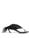 Lanvin Black Talon Swing Heels In Black