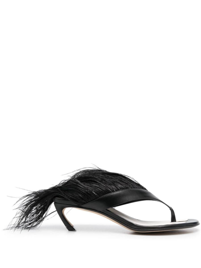 Lanvin Talon Swing Sandals In Black