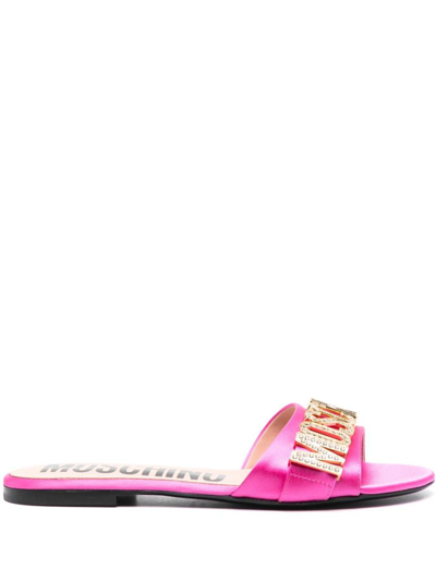 Moschino Sandals In Bubble Gum