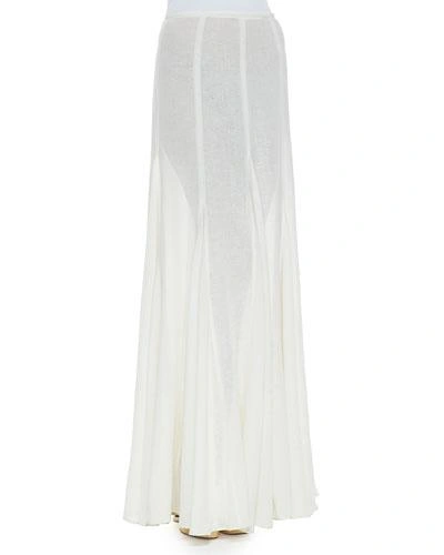 Michael Kors Semisheer Linen Maxi Skirt In Ivory