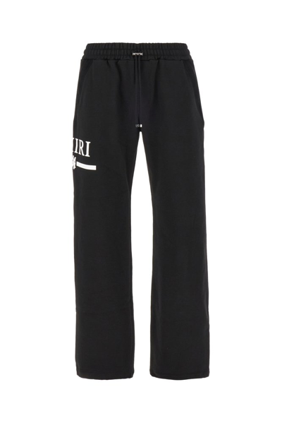 Amiri Logo Printed Track Trousers In Black